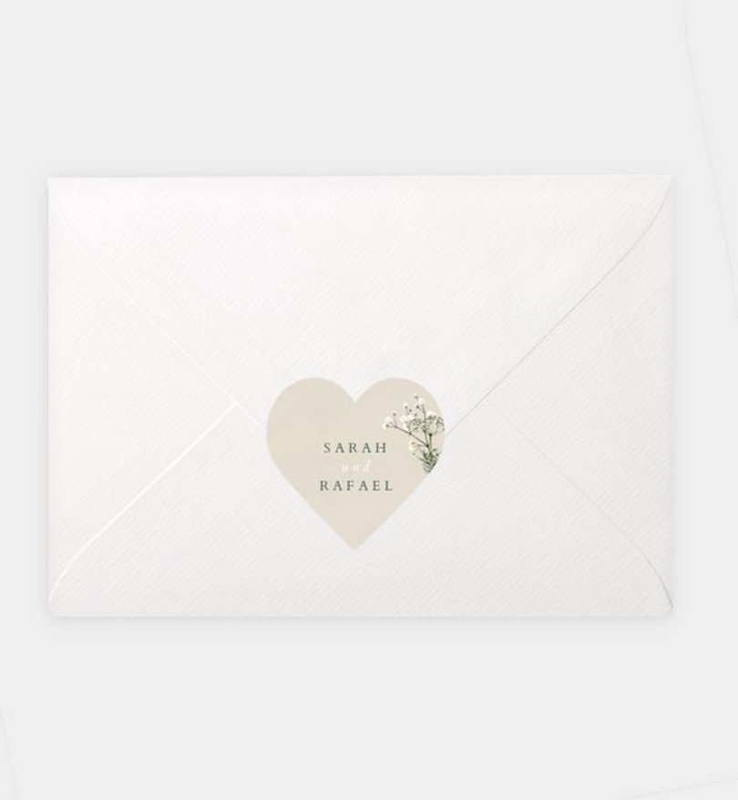 Siegelsticker Hochzeit Zarter Ausdruck