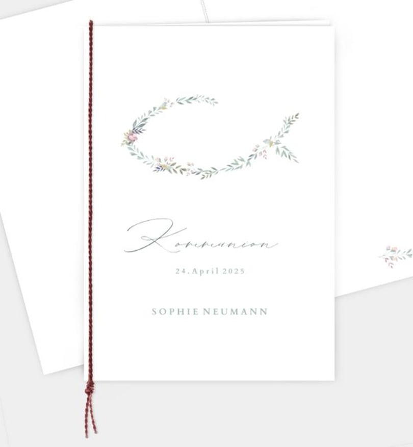 Kirchenheft kommunion/kirchenheft/occasion Blumenzeichen