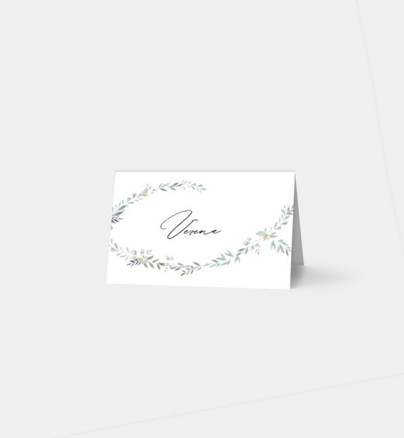 Tischkarte Konfirmation Blumenzeichen