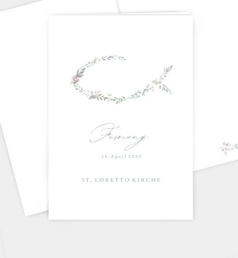 Kirchenheft Firmung Blumenzeichen