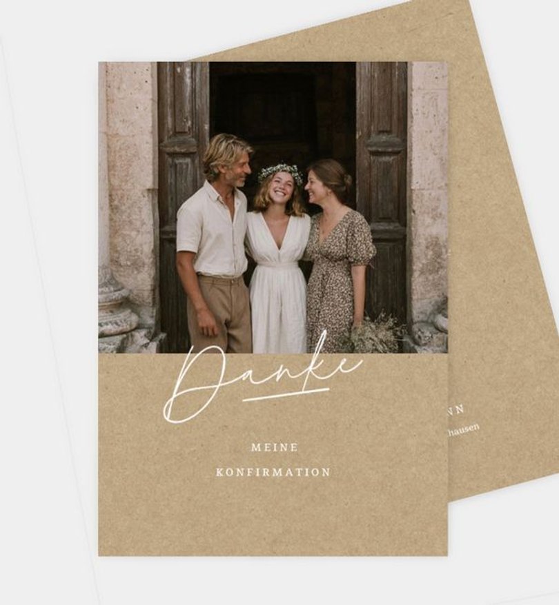 Dankeskarte Konfirmation Mein Weg