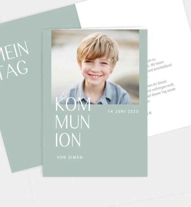 Einladungskarte Kommunion Clarity