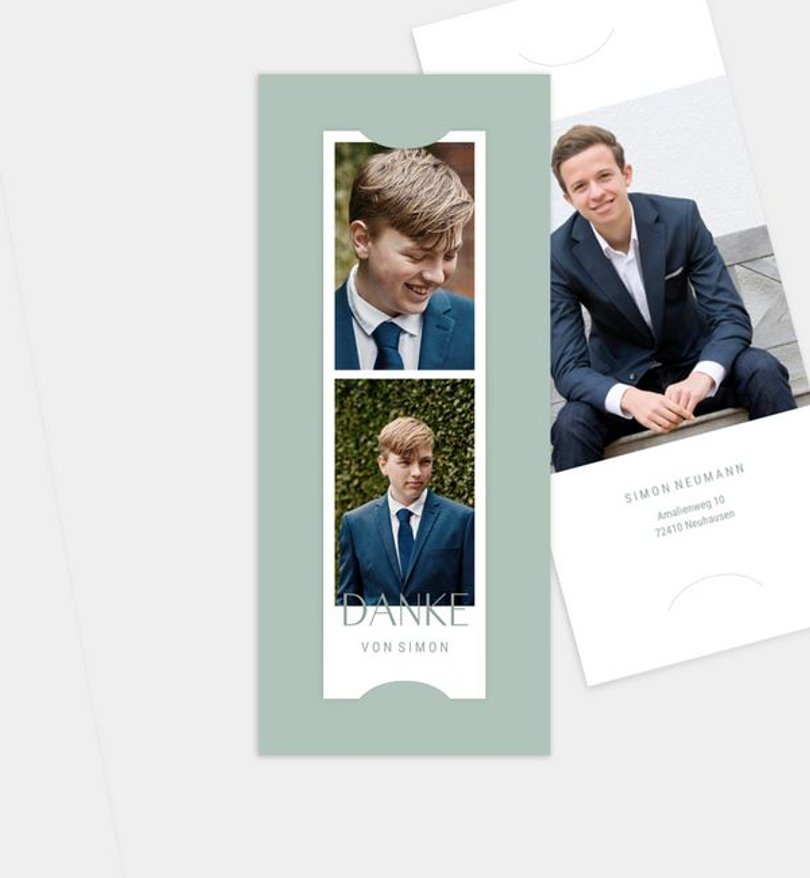 Dankeskarte Firmung Clarity