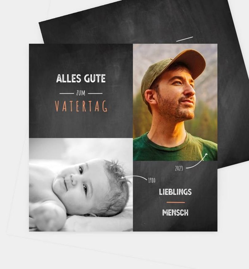 Grußkarte Vatertag Bildertafel