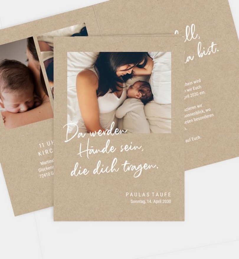 Einladungskarte Taufe Voller Liebe