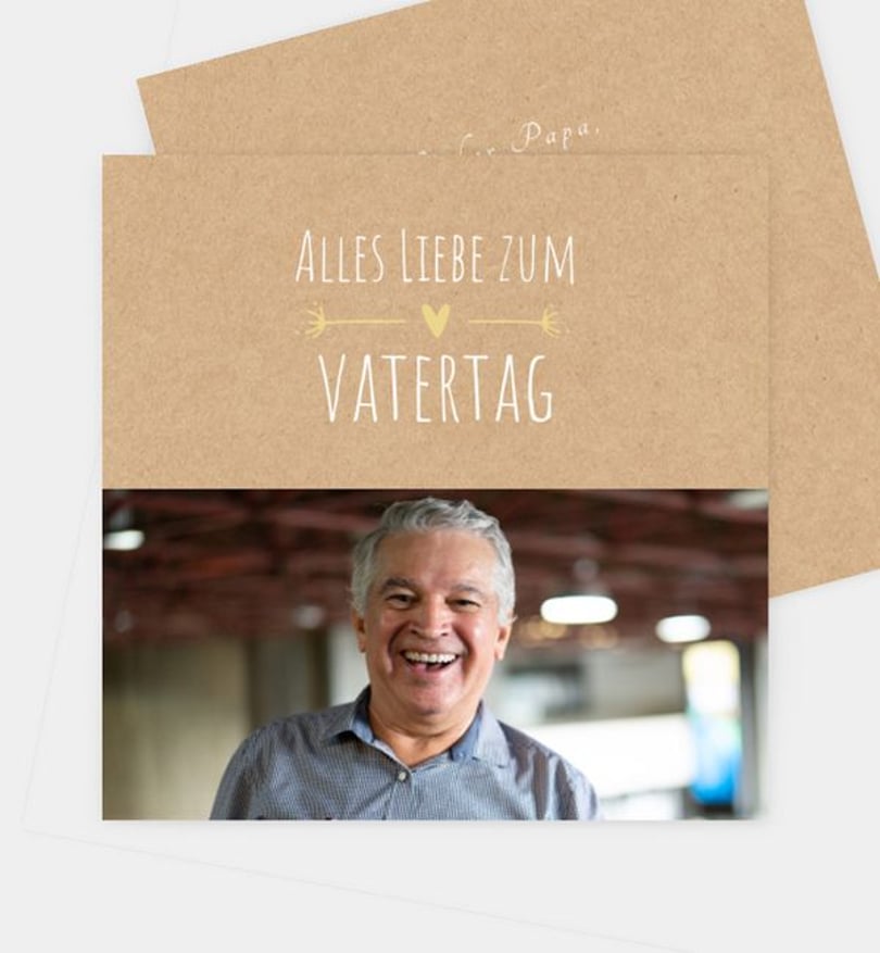 Grußkarte Vatertag Vintage Love · Crafty