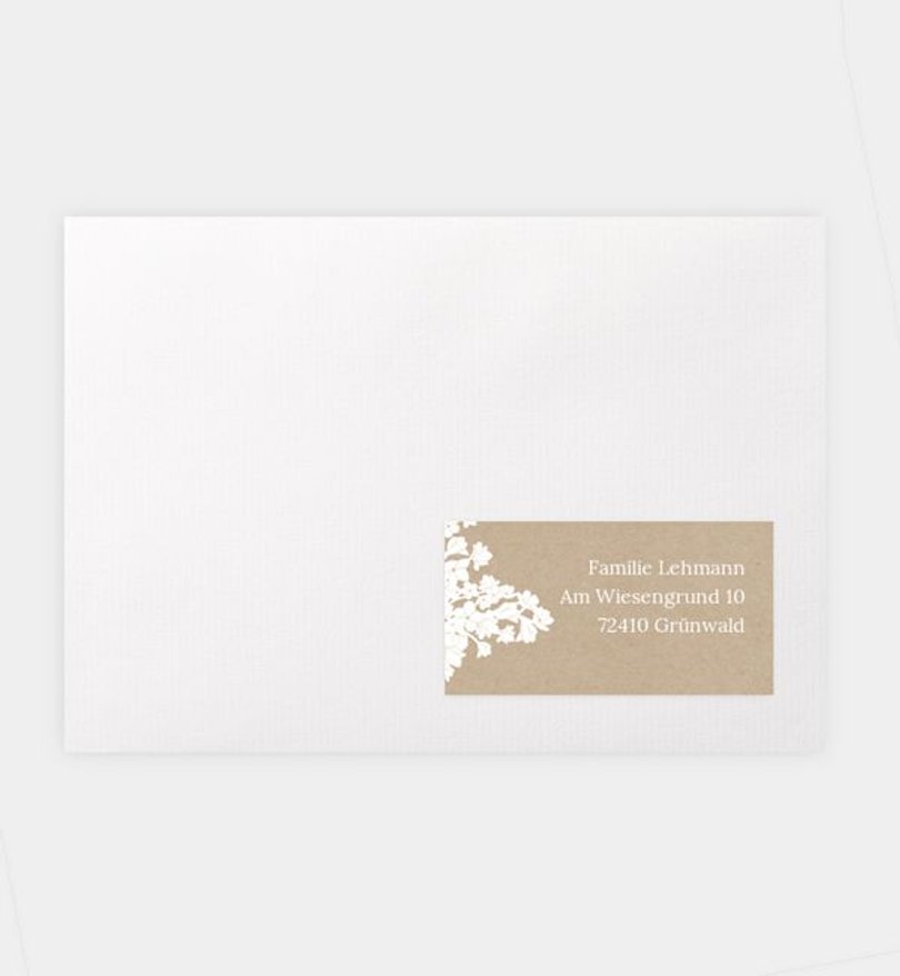 Empfängeraufkleber Kommunion Kirschblüten