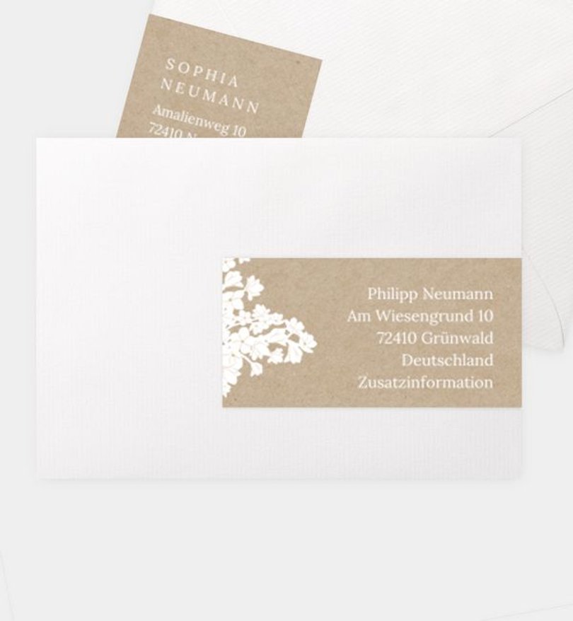 Adressaufkleber Kommunion Kirschblüten
