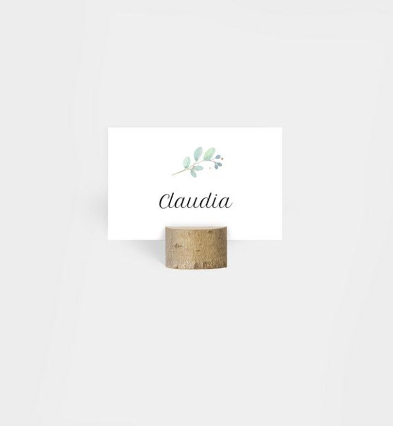 Tischkarte Firmung Grüner Kranz