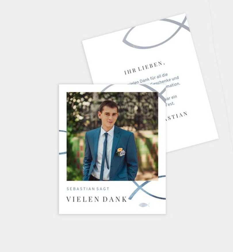 Dankeskarte Konfirmation Meereswelten