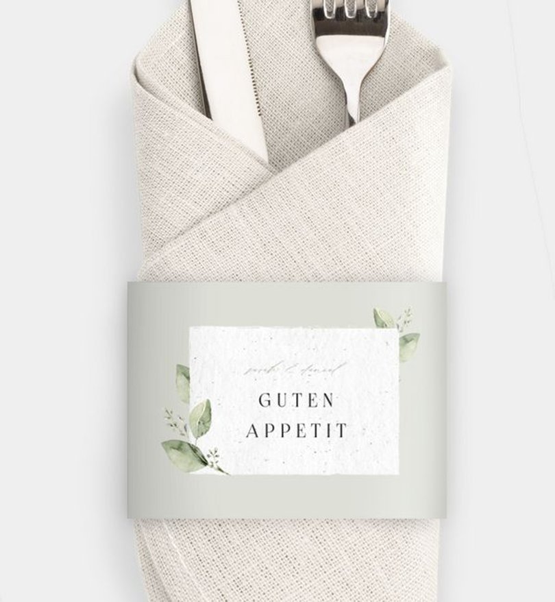 Besteck Servietten-Zubehör Hochzeit Tender Love