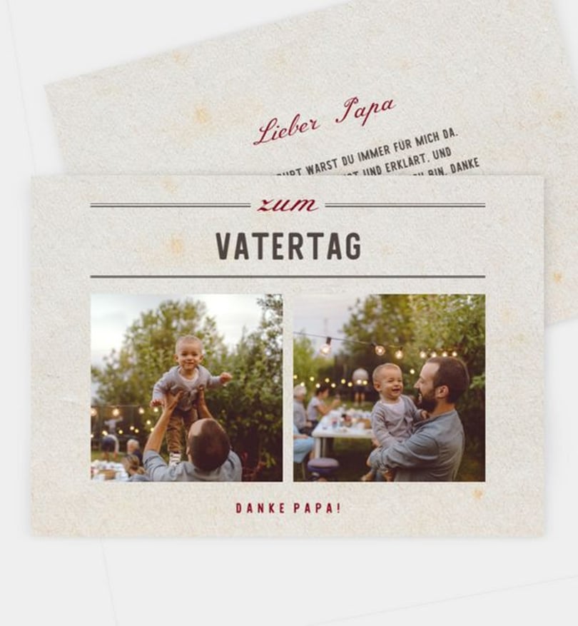Grußkarte Vatertag Alte Zeiten