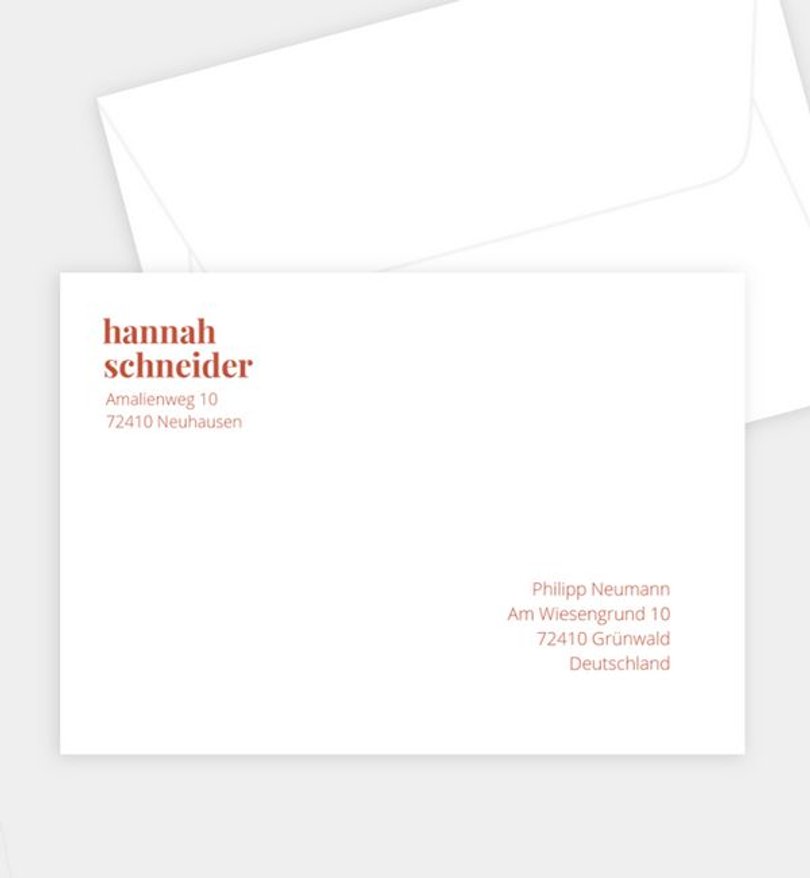 Briefumschlag Geburtstag Modern Type