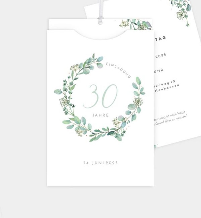 Einladungskarte Geburtstag Green Love