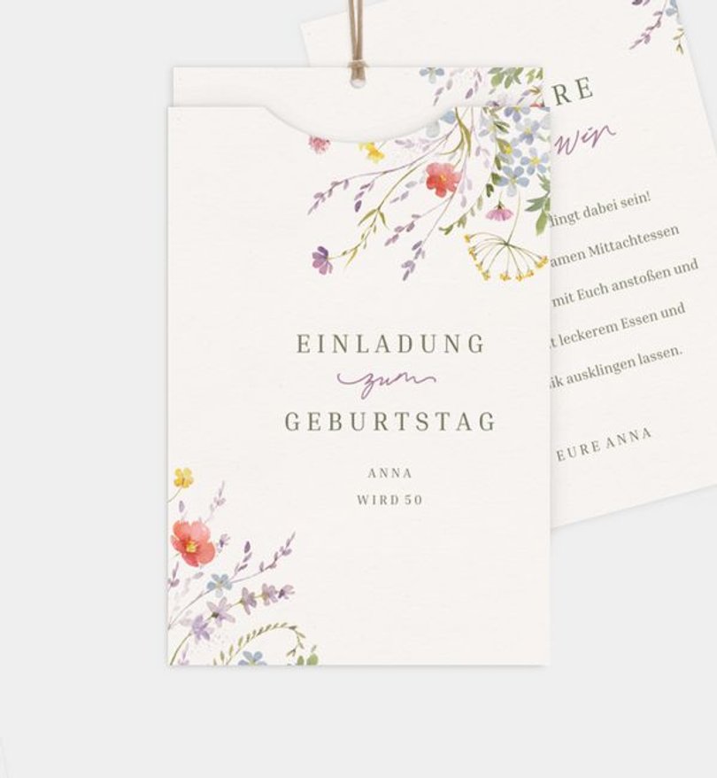 Einladungskarte Geburtstag Wildflowers