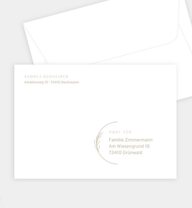 Briefumschlag Geburtstag Elegant Wreath