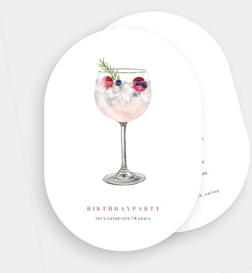 Einladungskarte Geburtstag Cocktailparty - Lillet