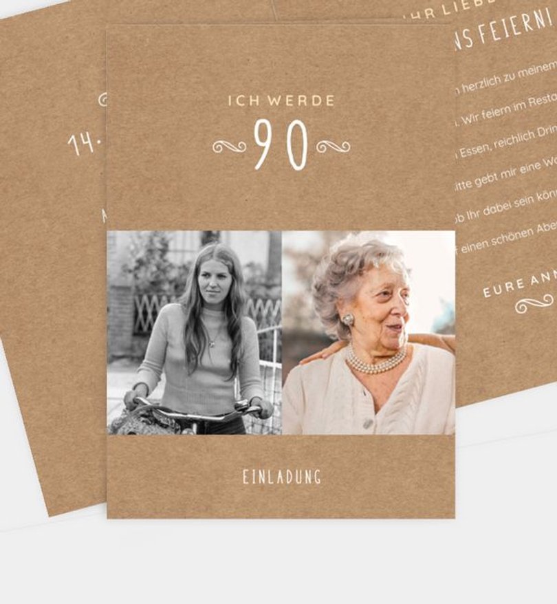 Einladungskarte Geburtstag Lovely Vintage