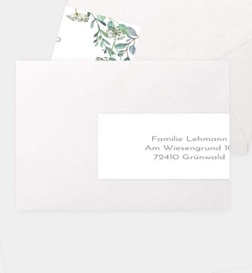 Adressaufkleber Geburtstag Green Love