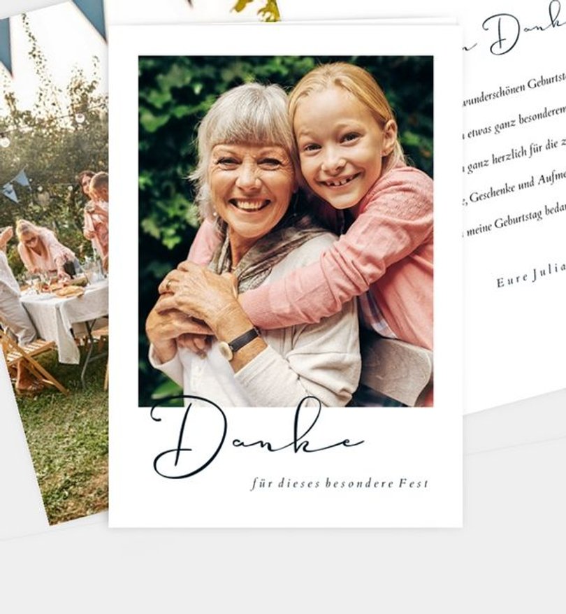 Dankeskarte Geburtstag Sweet Moment