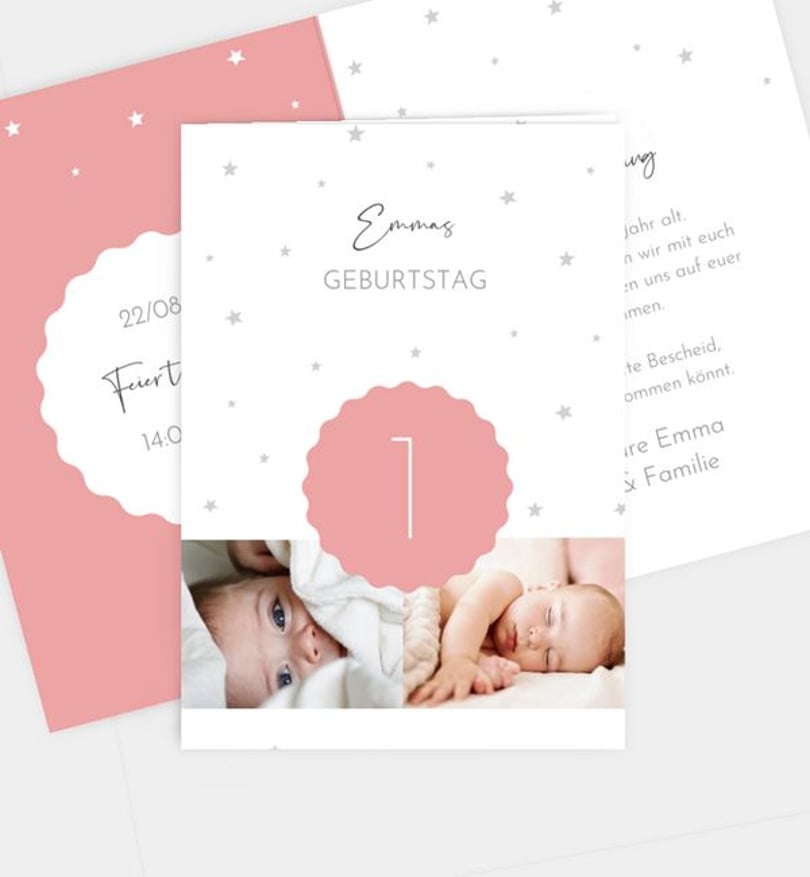 Einladungskarte Kindergeburtstag Number