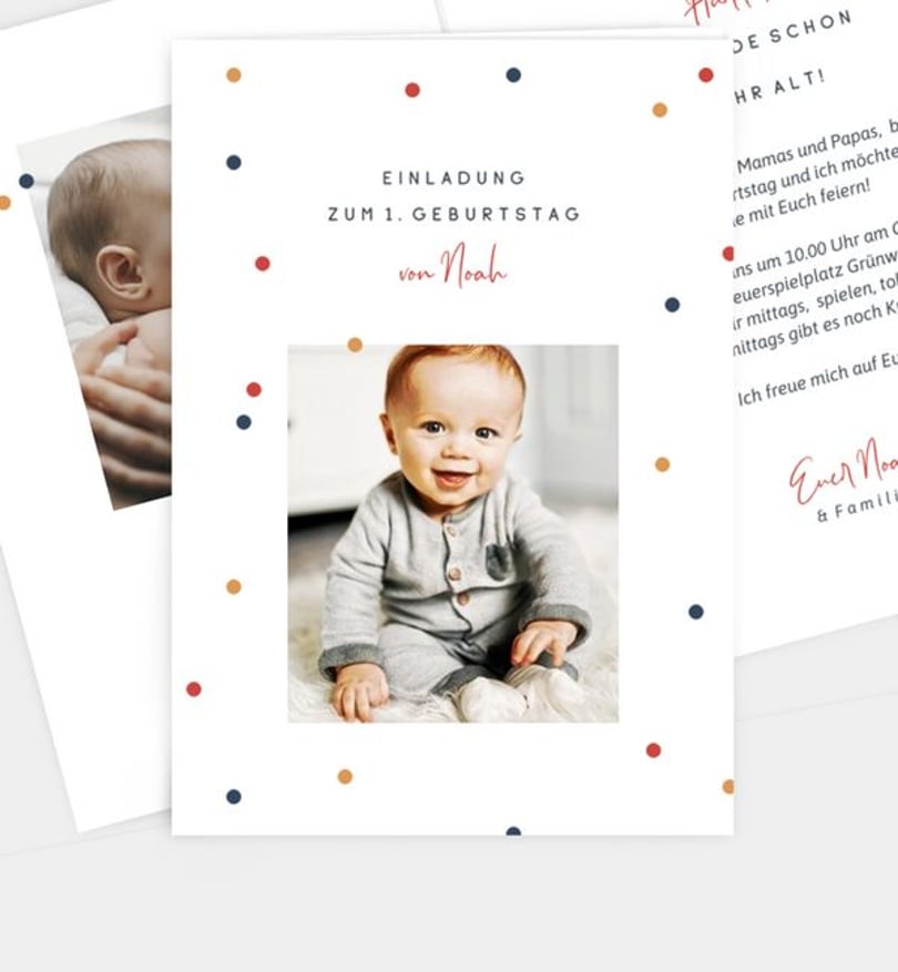 Einladungskarte Kindergeburtstag Little Confetti