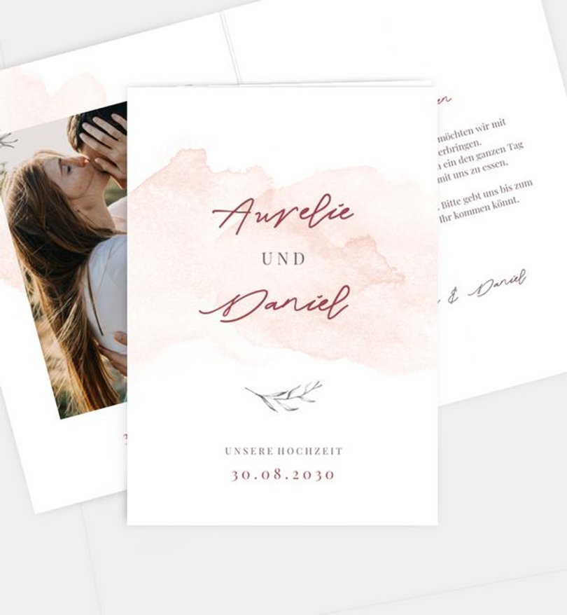 Einladungskarte Hochzeit Lovely Blush
