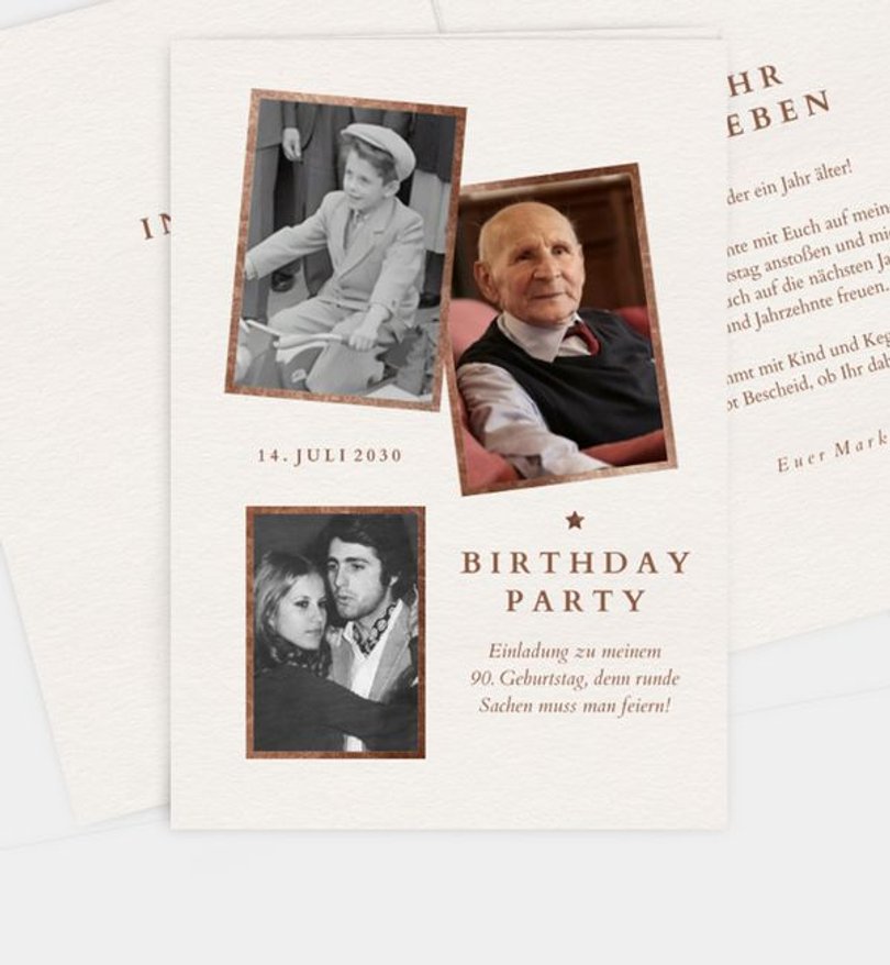 Einladungskarte Geburtstag Unser Bilderrahmen