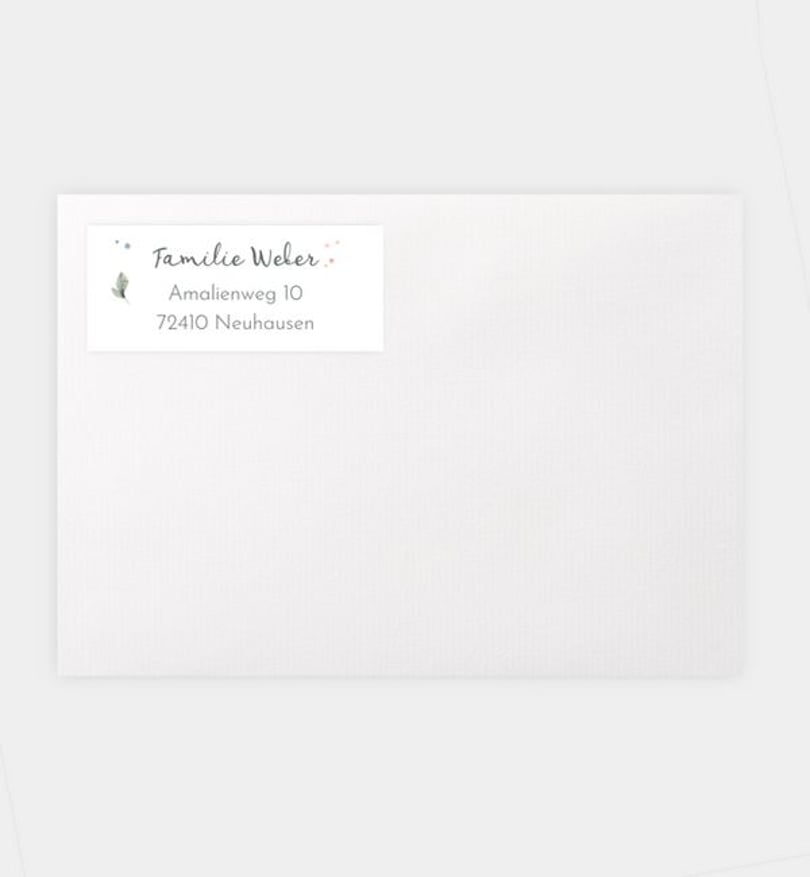 Absenderaufkleber Taufe Arche