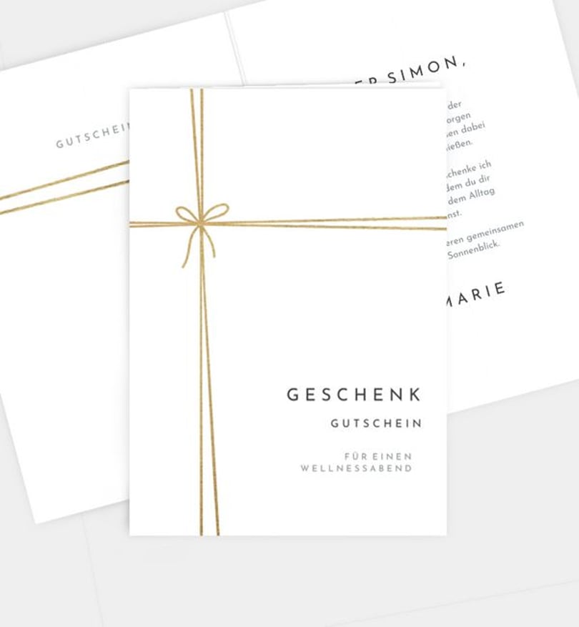 gutscheinkarte Geburtstag Goldene Schleife