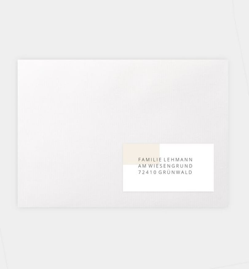 Empfängeraufkleber Geburtstag Minimal Modern