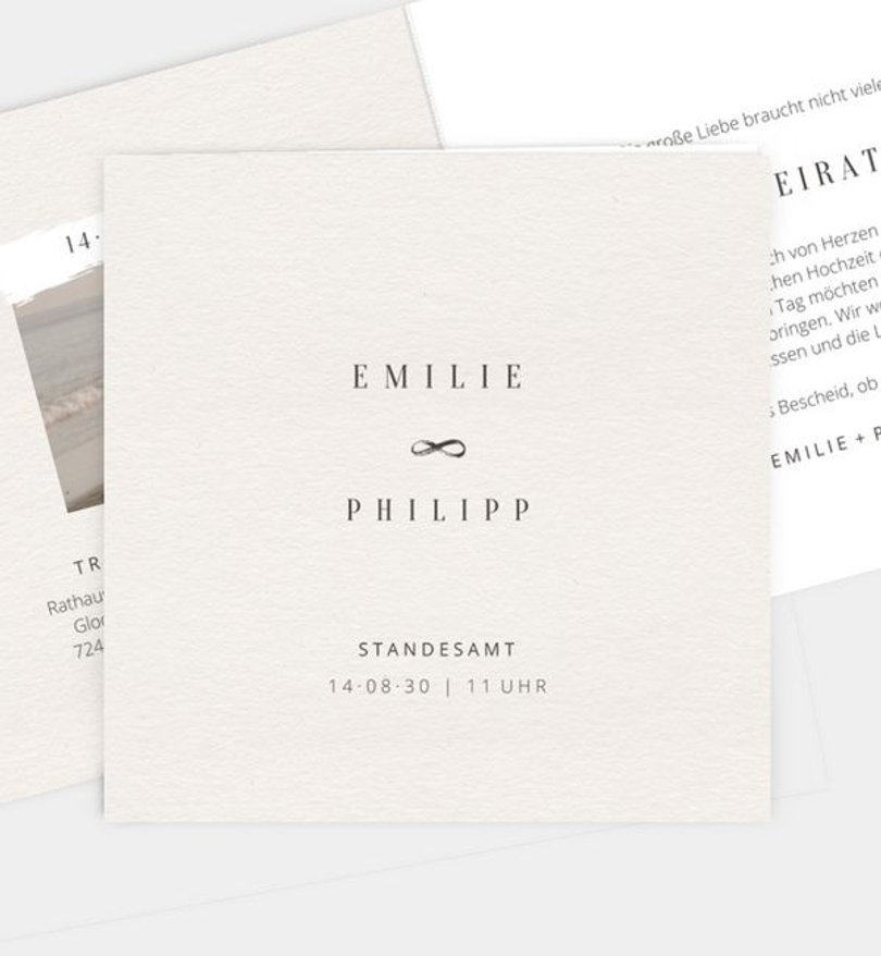 Einladung Standesamt Hochzeit Modern Style