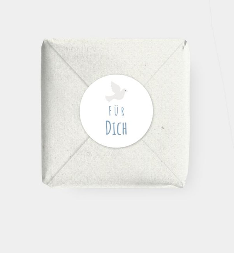 Geschenkaufkleber Taufe Täubchen