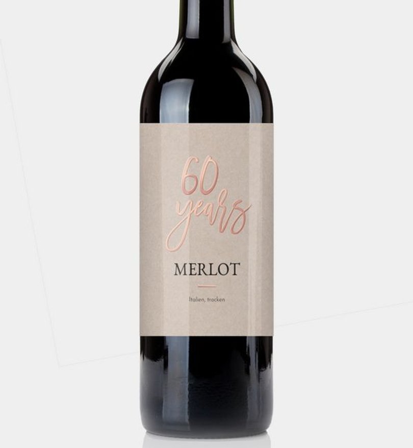 Flaschenetikett Geburtstag Rosegold-Crafty