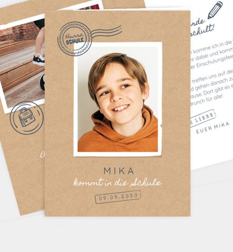 Einladungskarte Einschulung New Journey · Crafty