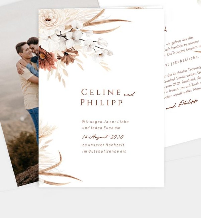 Einladungskarte Hochzeit Boho Beauty