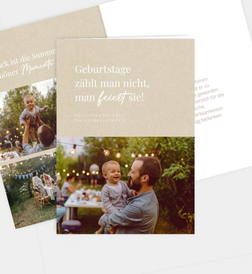 Dankeskarte Geburtstag Birthday Magic · Vintage