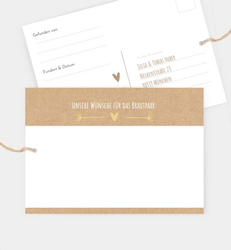 Ballonkarte Hochzeit Vintage Love