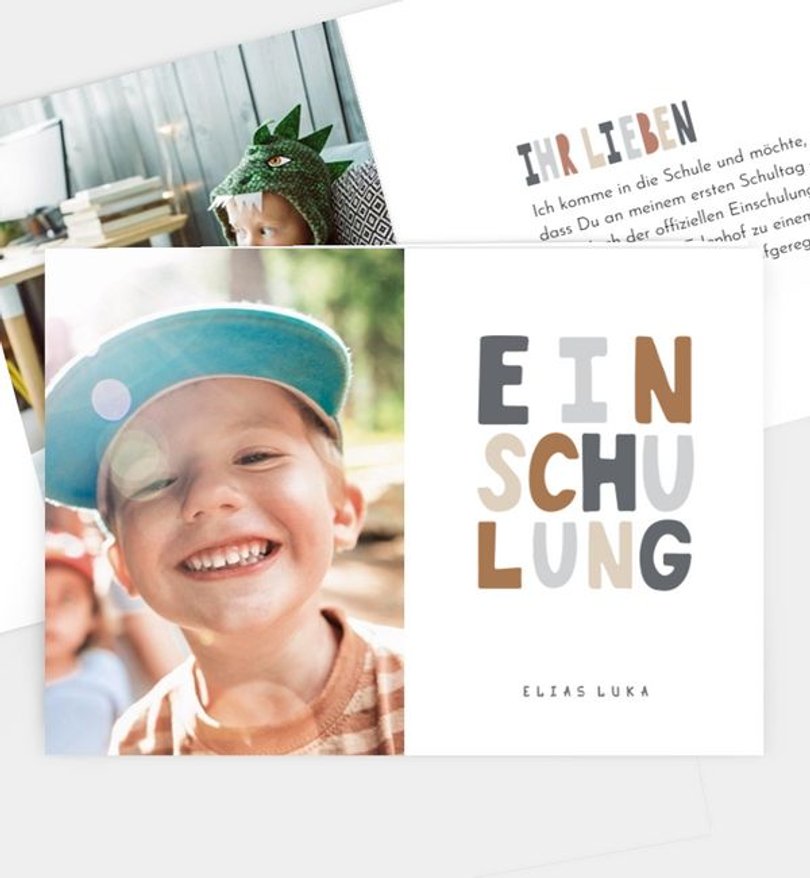 Einladungskarte Einschulung Schulcrew