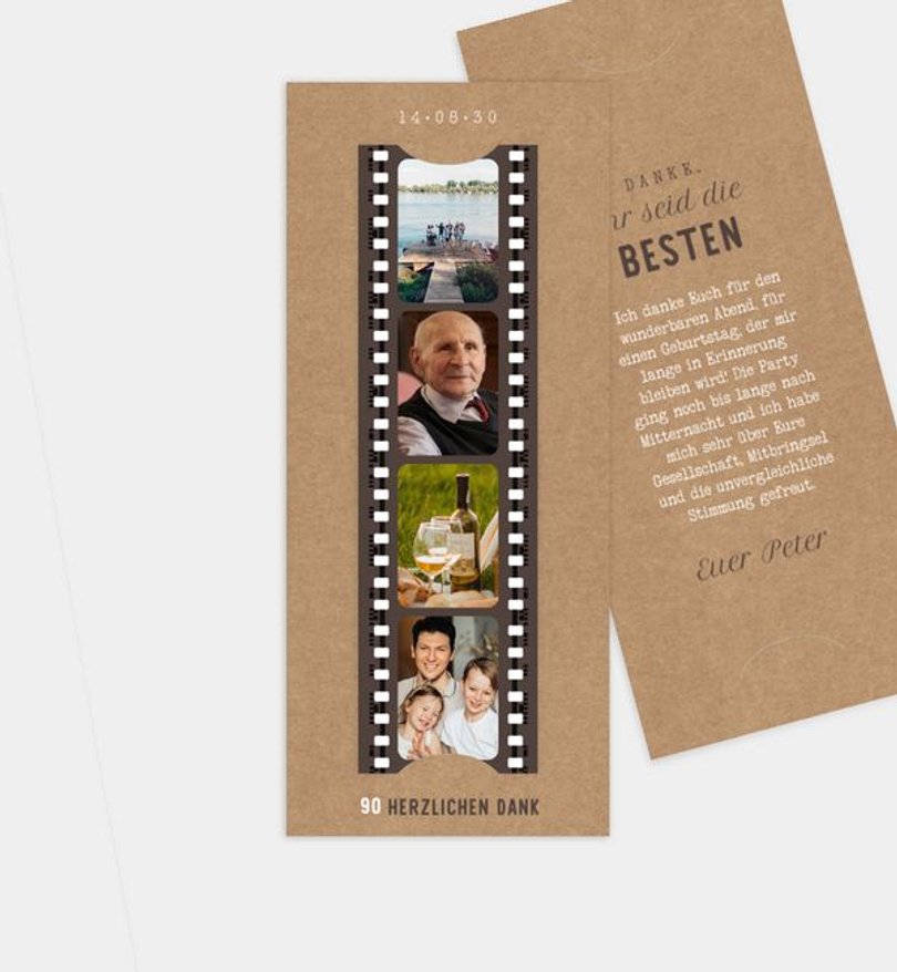 Dankeskarte Geburtstag Filmklassiker