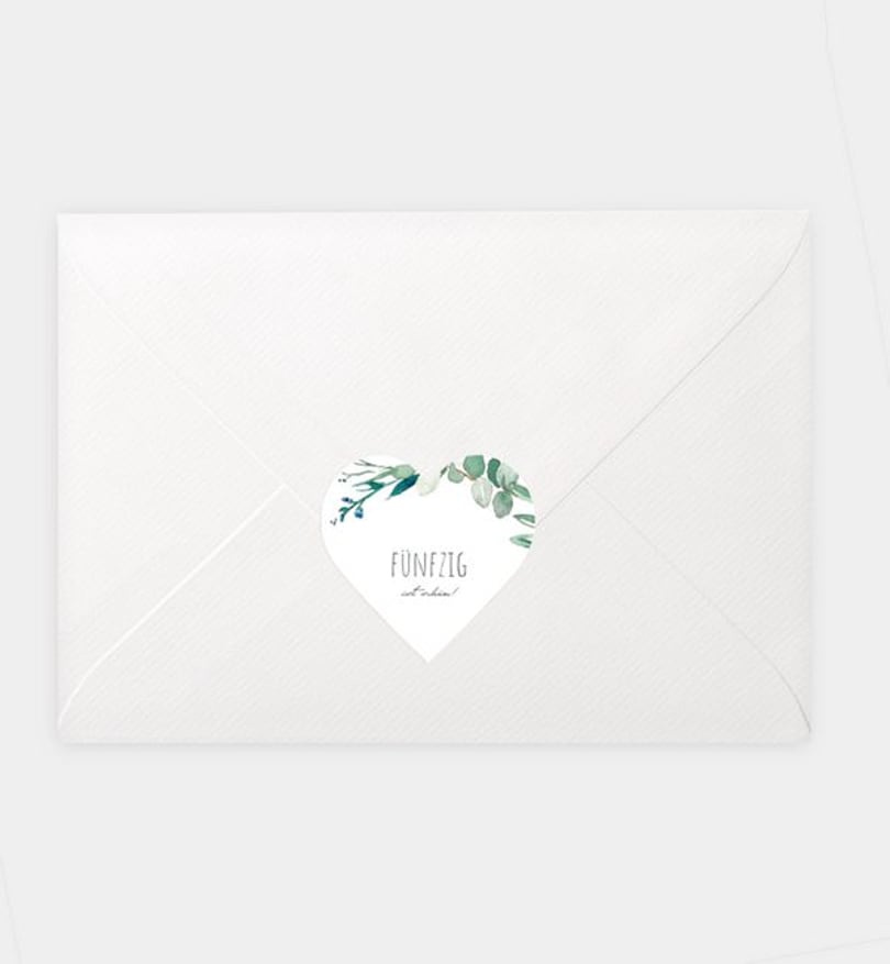Siegelsticker Geburtstag Soft Green