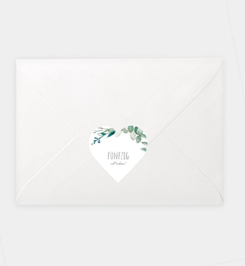 Siegelsticker Geburtstag Soft Green