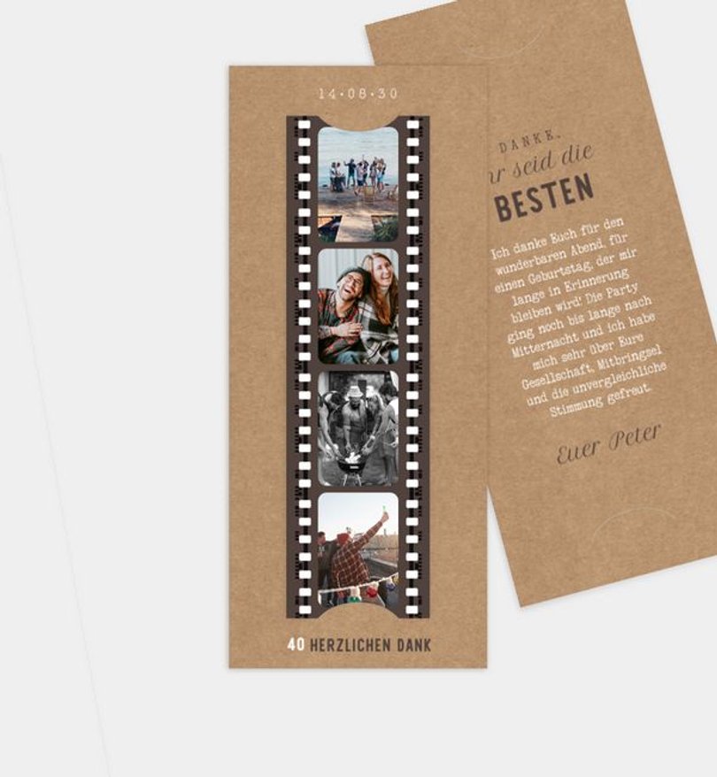 Dankeskarte Geburtstag Filmklassiker