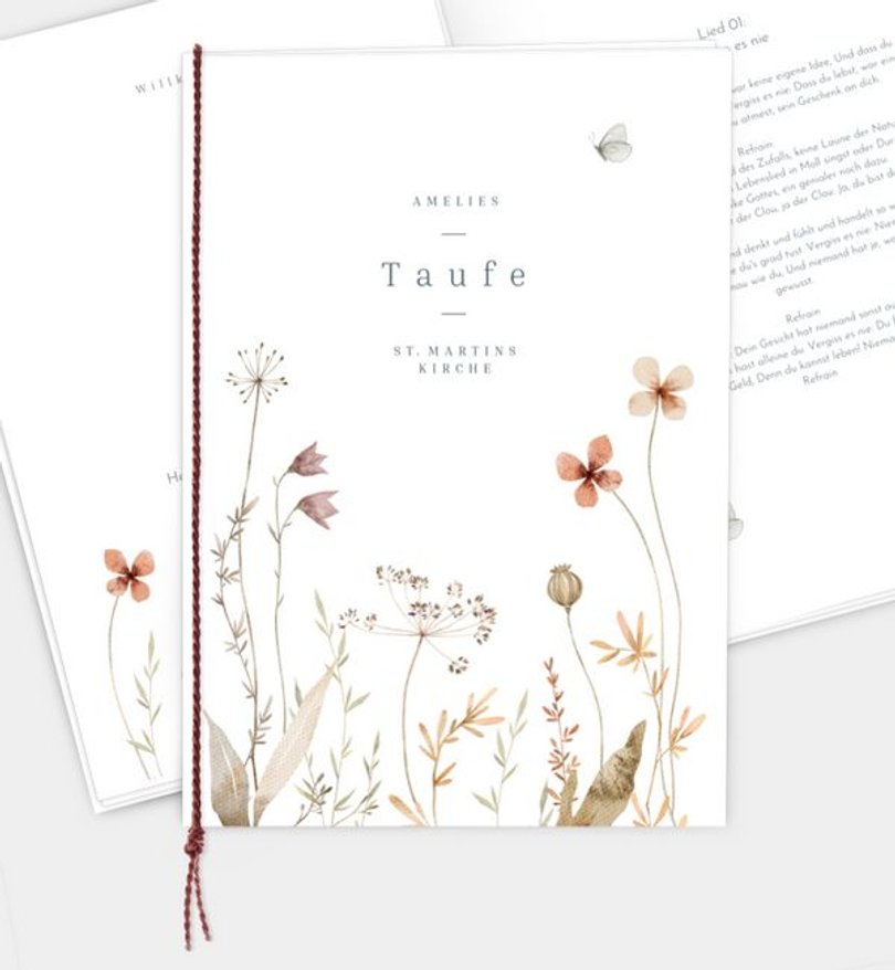 Kirchenheft Geburt Flower Meadow