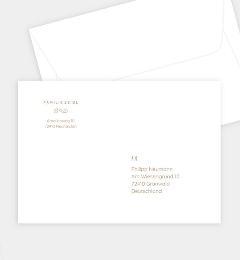 Briefumschlag Geburt Lovely Vintage