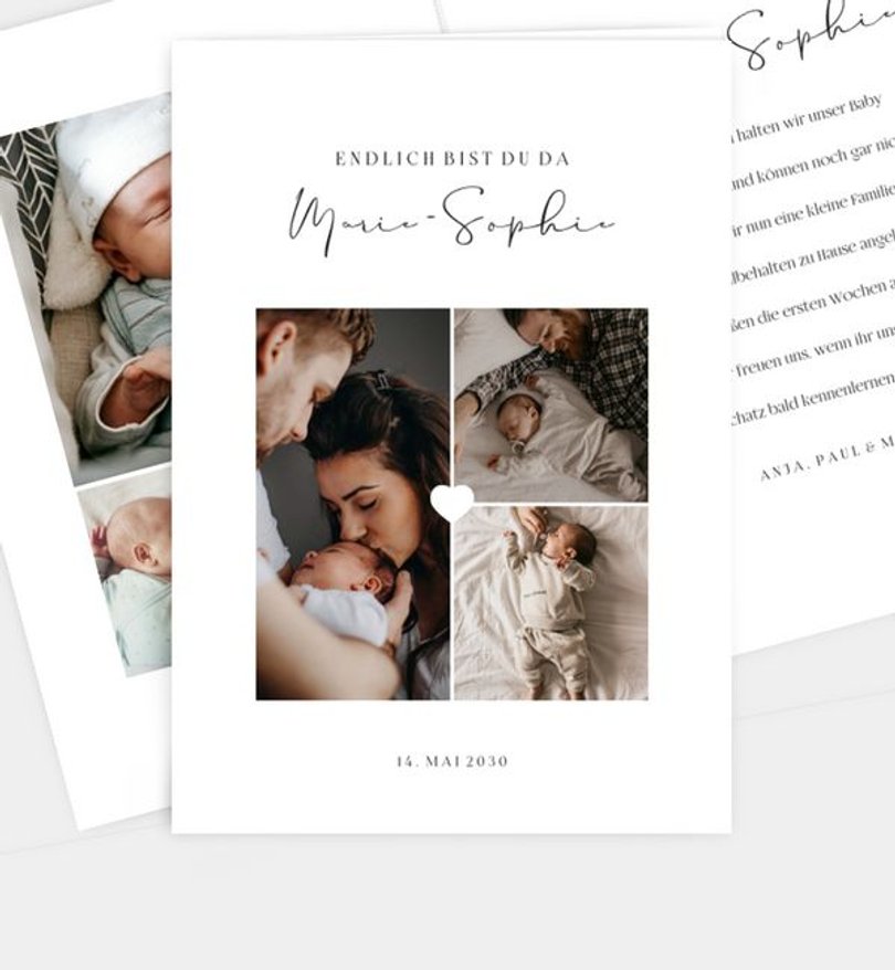 Geburtsanzeige Geburt Just wonderful