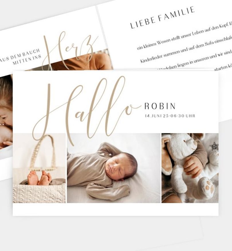 Geburtsanzeige Geburt Lovely Baby time