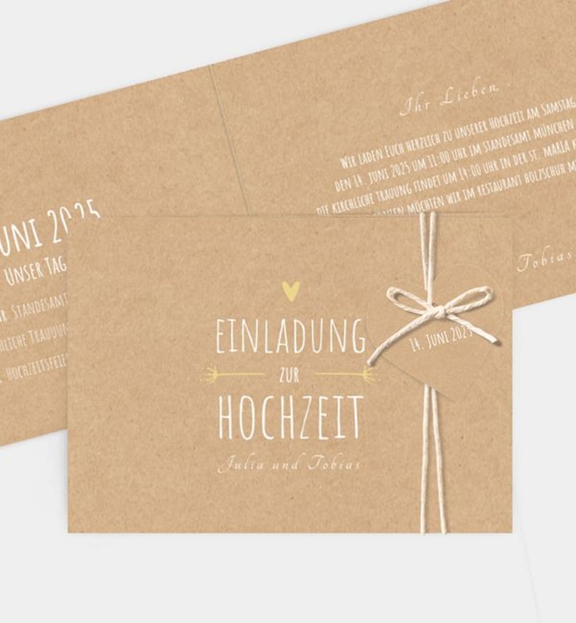 Einladungskarte Hochzeit Vintage Love