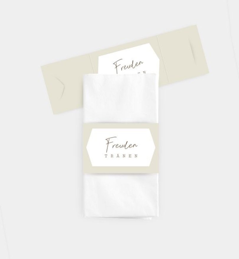 Taschentücher Banderole Hochzeit Destiny