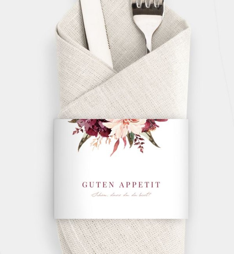 Besteck Servietten-Zubehör Hochzeit Boho Romance